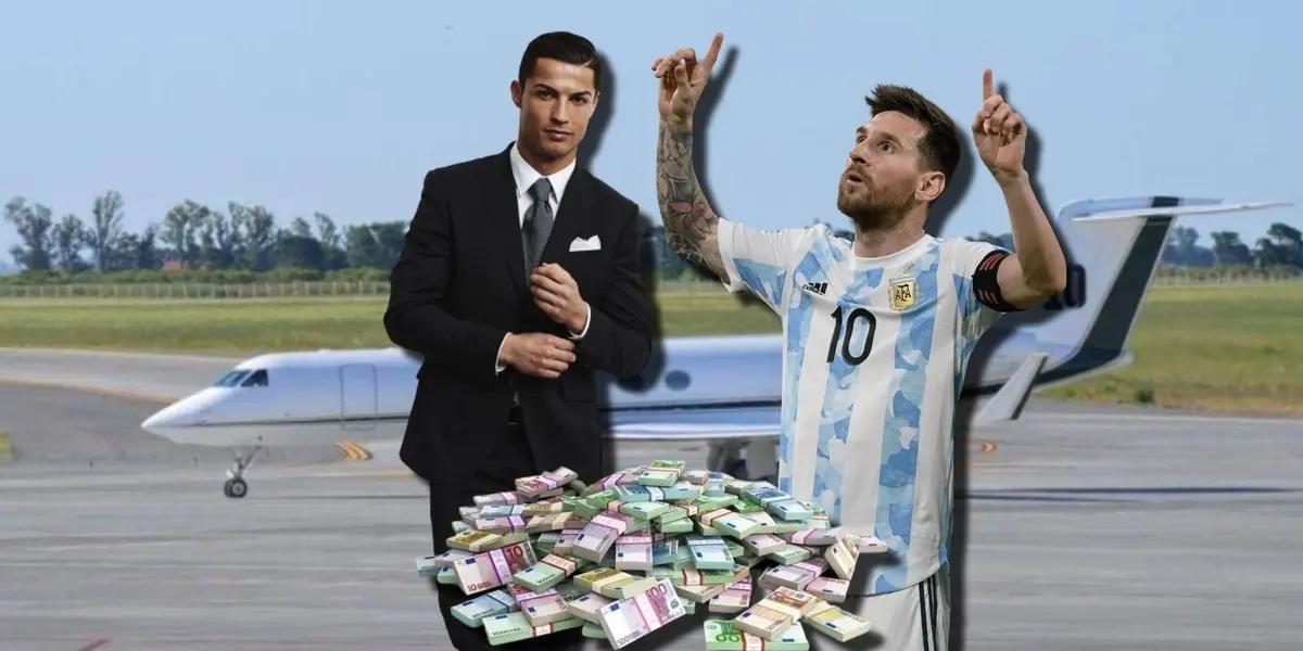 Lionel Messi y Cristiano Ronaldo tienen sus propios aviones privados, para viajar por el mundo, y mira la deferencia de precios