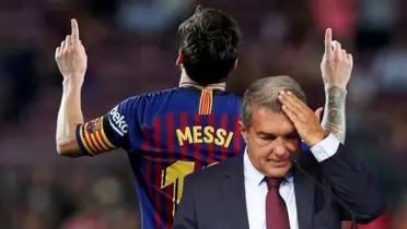 Lionel Messi y Joan Laporta Foto: France 24 y Sport