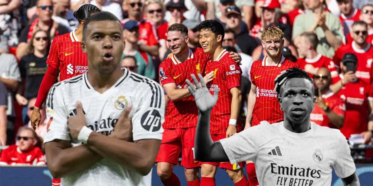 Liverpool - Vinicius Jr - Kylian Mbappé (Foto: Liverpool)