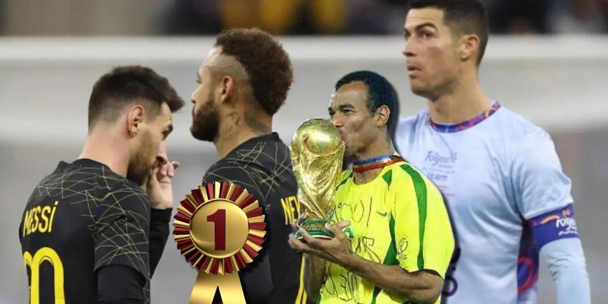 Lo que le faltó a Neymar para ser número 1 y superar a Messi y CR7, según Cafú