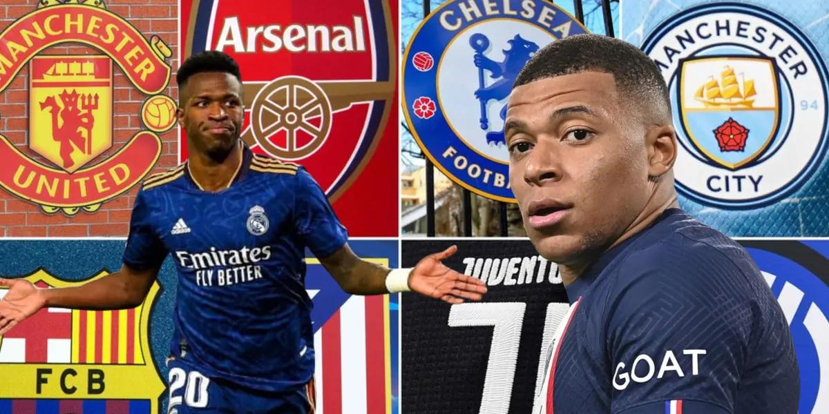 Los 3 gigantes que aprovechan la llegada de Mbappé y ofrecen 200 millones por Vinicius