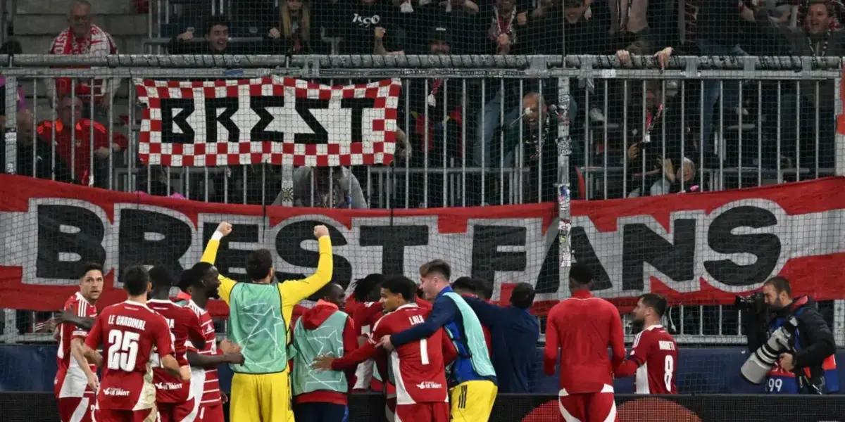 Los aficionados del Brest empezaron a hacer olés contra el Real Madrid