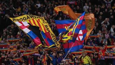 Los aficionados del FC Barcelona no se mostraron contentos al enfrentarse al Atlético de Madrid