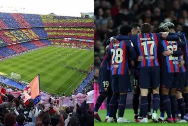 Los fanáticos culés enloquecieron cuando lo vieron en uno de los palcos.