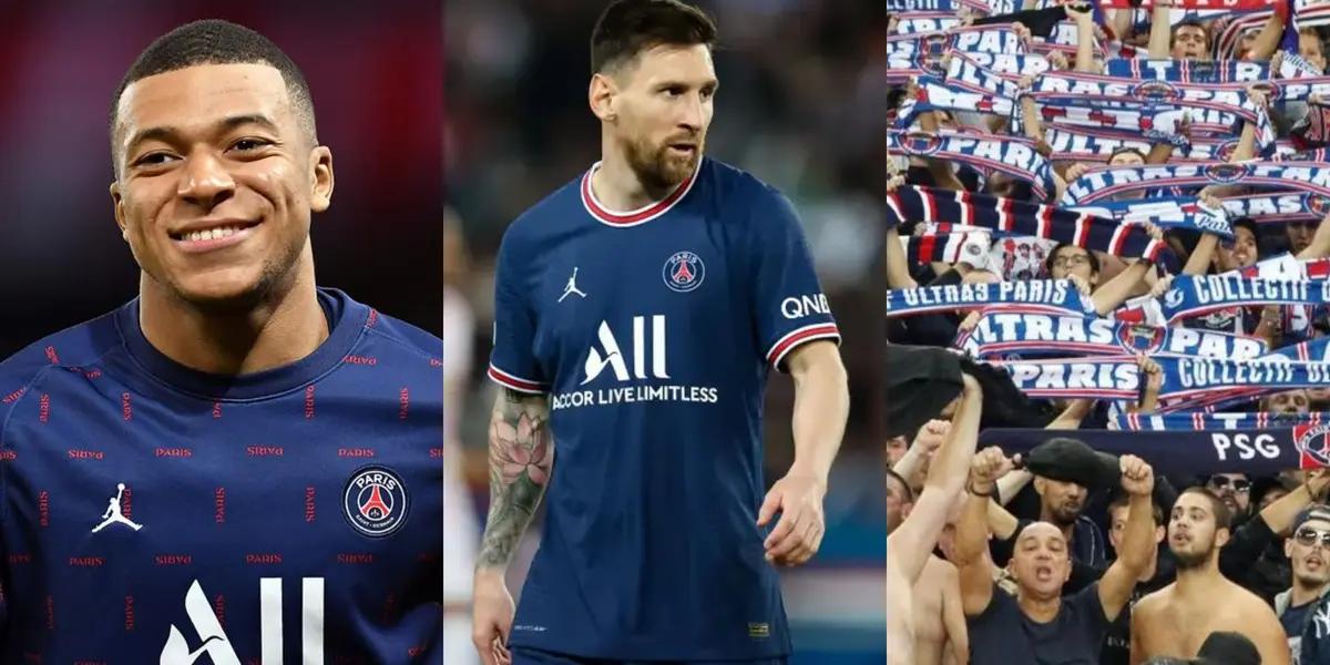 Los hinchas de PSG dieron su veredicto una vez más con las muestras bien distintas para Lionel Messi y Kylian Mbappé.
