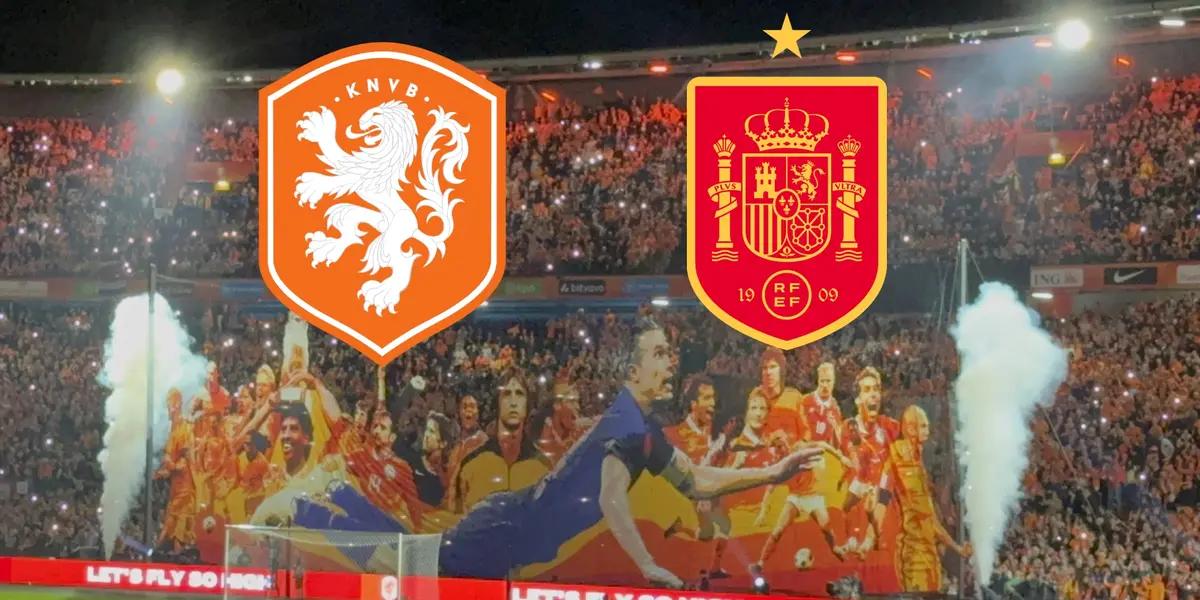 Los neerlandeses sacaron a todas sus leyendas en el tifo contra España