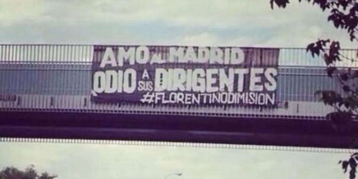 Los Ultras Sur del Real Madrid celebraron su 45 aniversario pidiendo la dimisión del presidente del Real Madrid