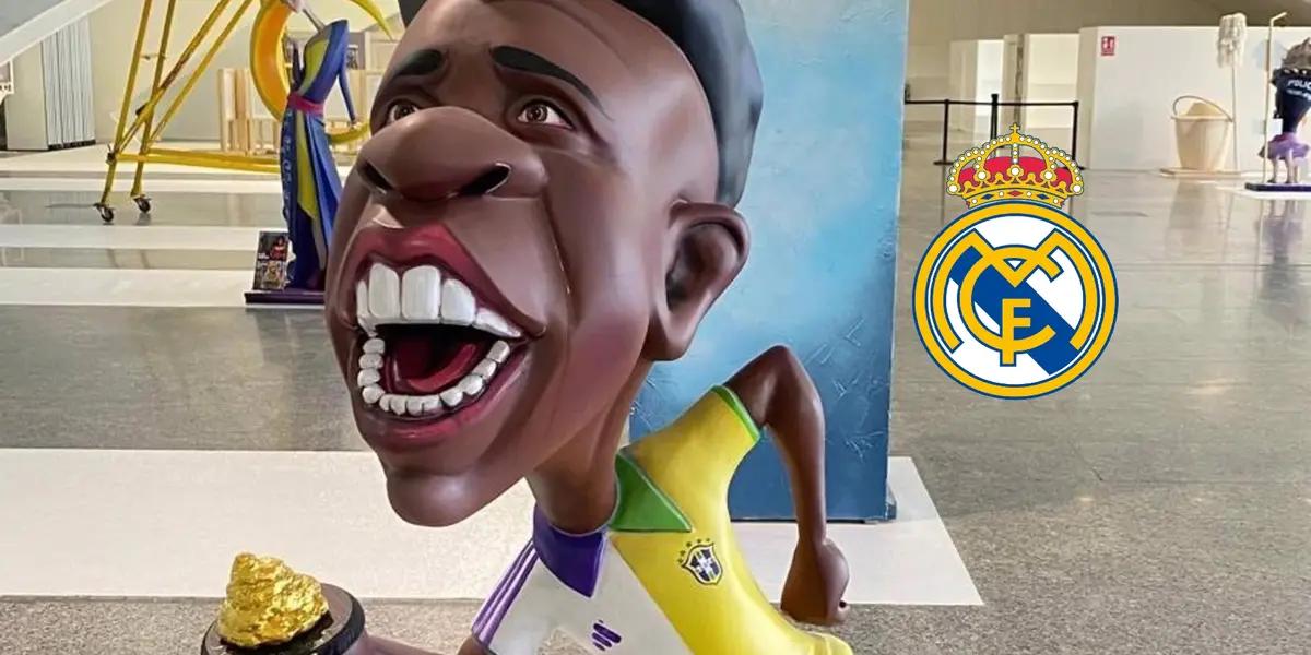 Los valencianos le han dedicado un ninot a Vinicius y unos cánticos