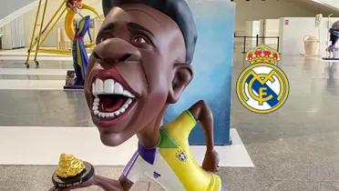 Los valencianos le han dedicado un ninot a Vinicius y unos cánticos