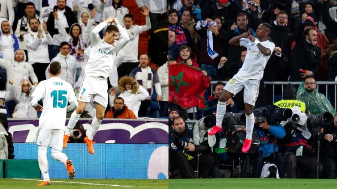 Luego de ser clave en la remontada ente el Sevilla, el internacional brasileño festejó el gol con el que el Real Madrid mantiene la punta, imitando a Cristiano Ronaldo.