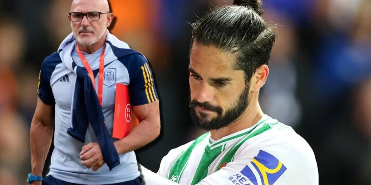 Luis de la Fuente, entrenador de España, e Isco Alarcón