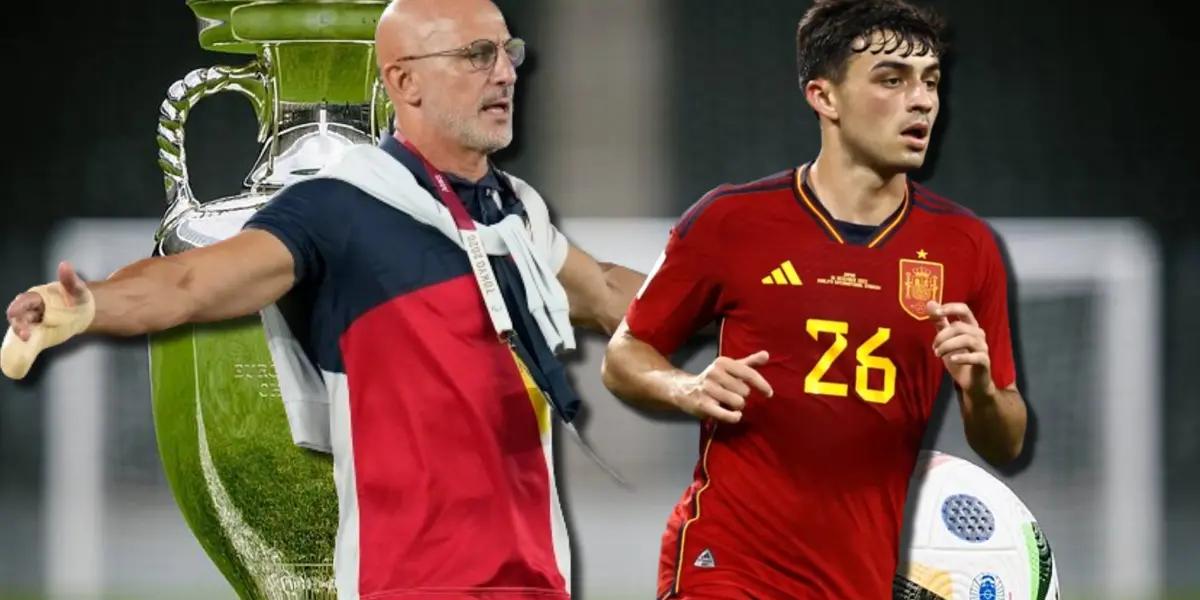 Luis de la Fuente y Pedri, en la Selección de España