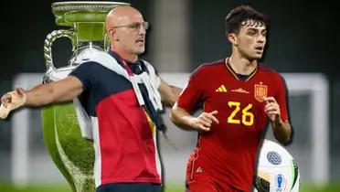 Luis de la Fuente y Pedri, en la Selección de España