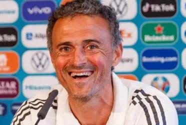 Luis Enrique esbozó una sonrisa después de la eliminación de la selección española ante Marruecos.