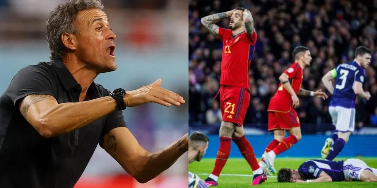 Luis Enrique habló justo luego de la derrota de la Selección Española ante Escocia, donde dejaron muchas dudas