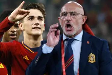 Luis de la Fuente vivió con mucha pasión el partido entre España ante Noruega, que lo gana con tanto de Gavi