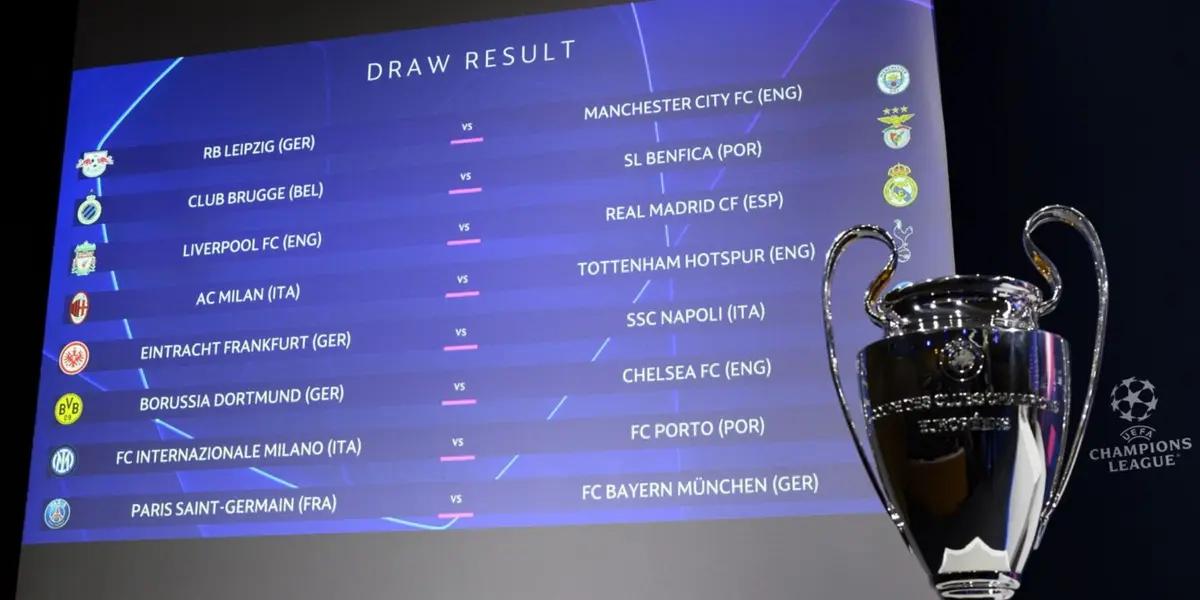 Mañana a las 12 de la mañana se realizará el sorteo de Champions de los octavos de final