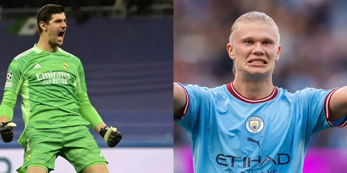 Manchester City lo tuvo pero Courtois le ahogó el grito a Haaland y logró este gesto de Pep Guardiola