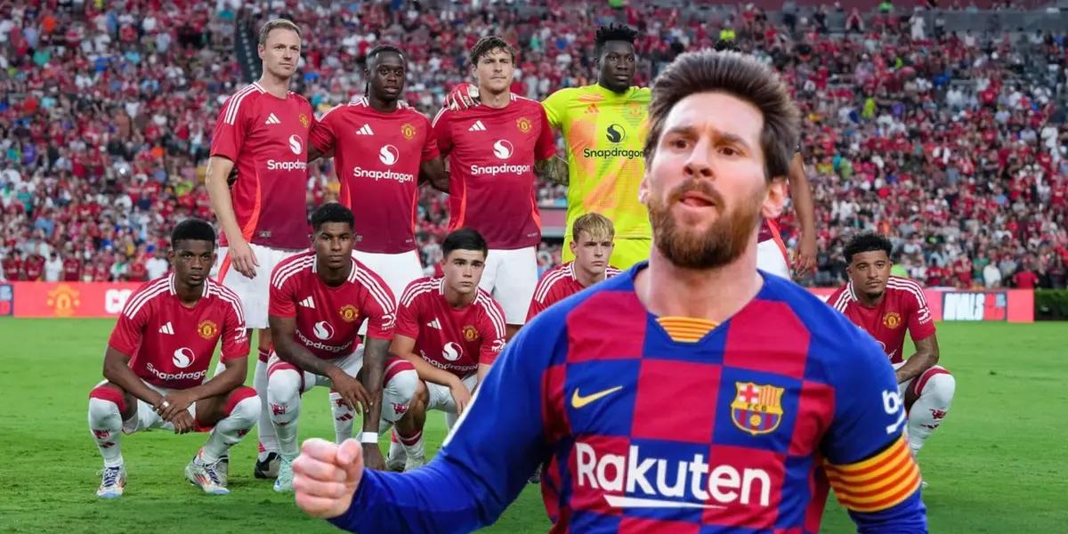 Manchester United - Lionel Messi (Foto: X de Manchester United)