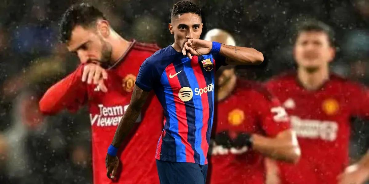 Manchester United planea dejar ir a este tronco de jugador, para reforzarse con Raphinha del FC Barcelona