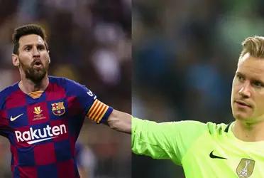 Marc André Ter Stegen tuvo un gran gesto ante un posible regreso de Lionel Messi y así lo tomó Lionel Messi