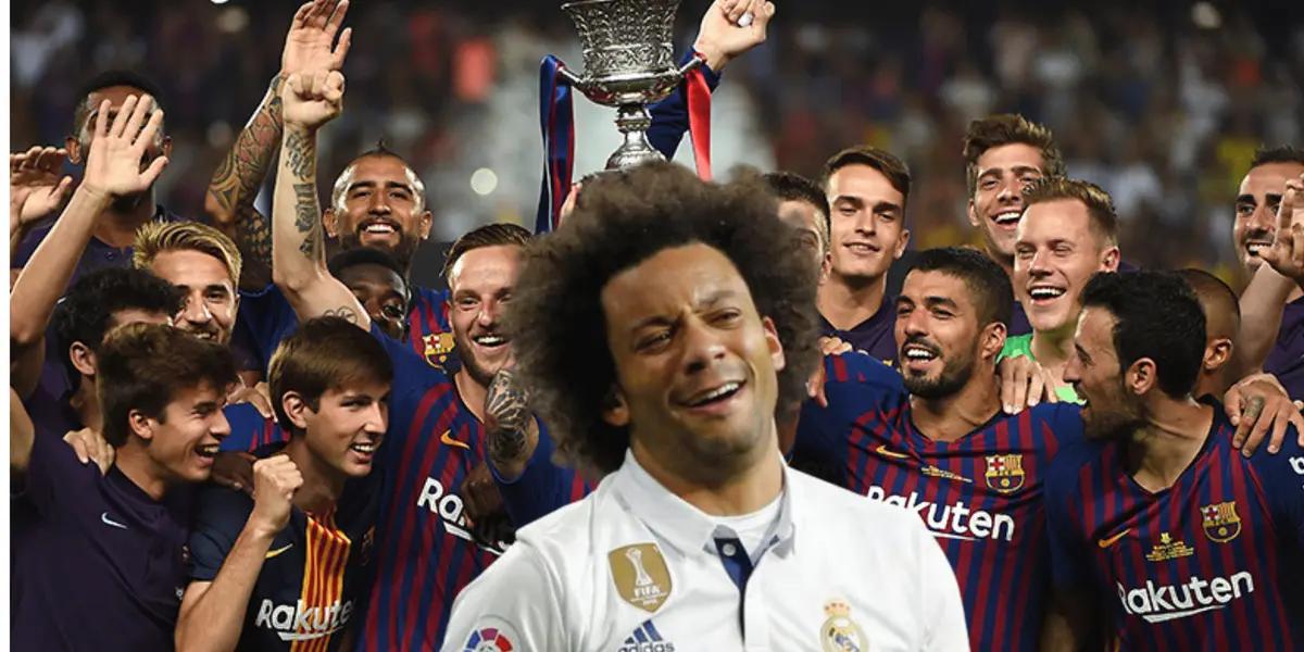 Marcelo es leyenda de Real Madrid y el jugador con más títulos pero su hijo tiene amor por un jugador de FC Barcelona