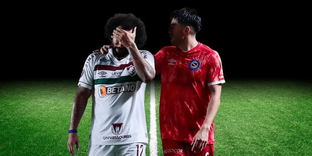 Marcelo lesionó a Luciano Sánchez en un partido correspondiente a la Copa Sudamericana