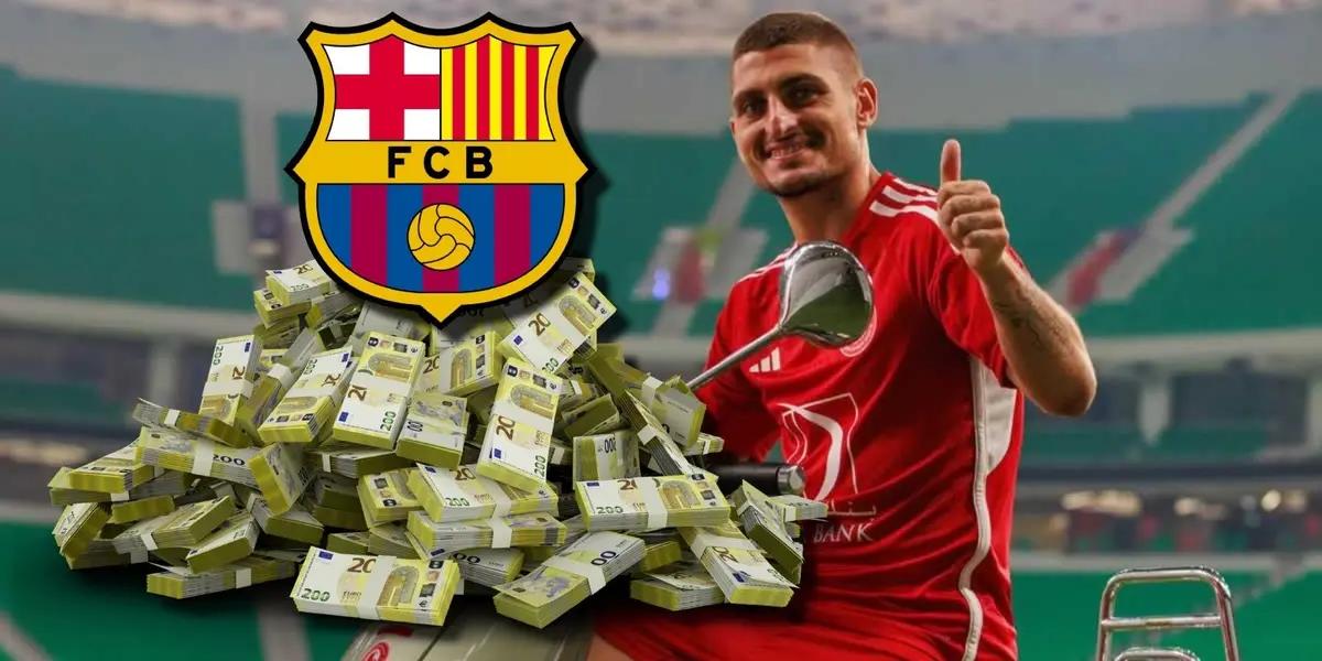 Marco Verratti está en órbita del FC Barcelona, aunque ahora se encuentra ganando millones en Arabia