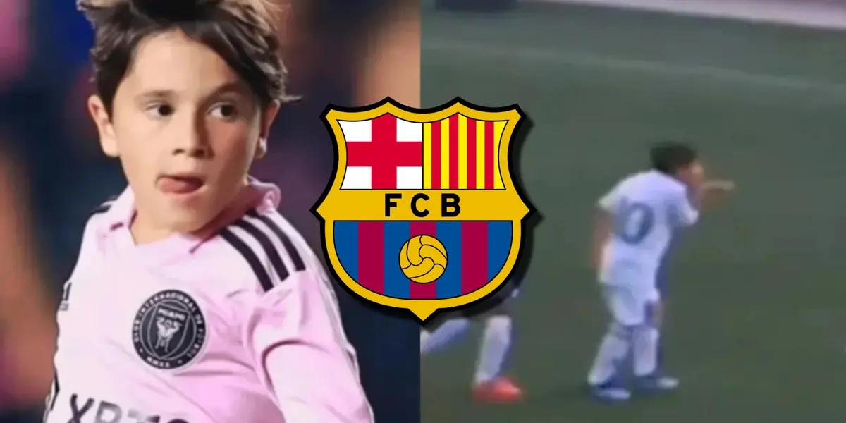 Mateo Messi con la camiseta del Inter Miami, donde anotó cinco goles