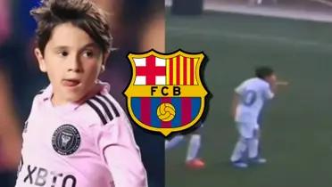 Mateo Messi con la camiseta del Inter Miami, donde anotó cinco goles