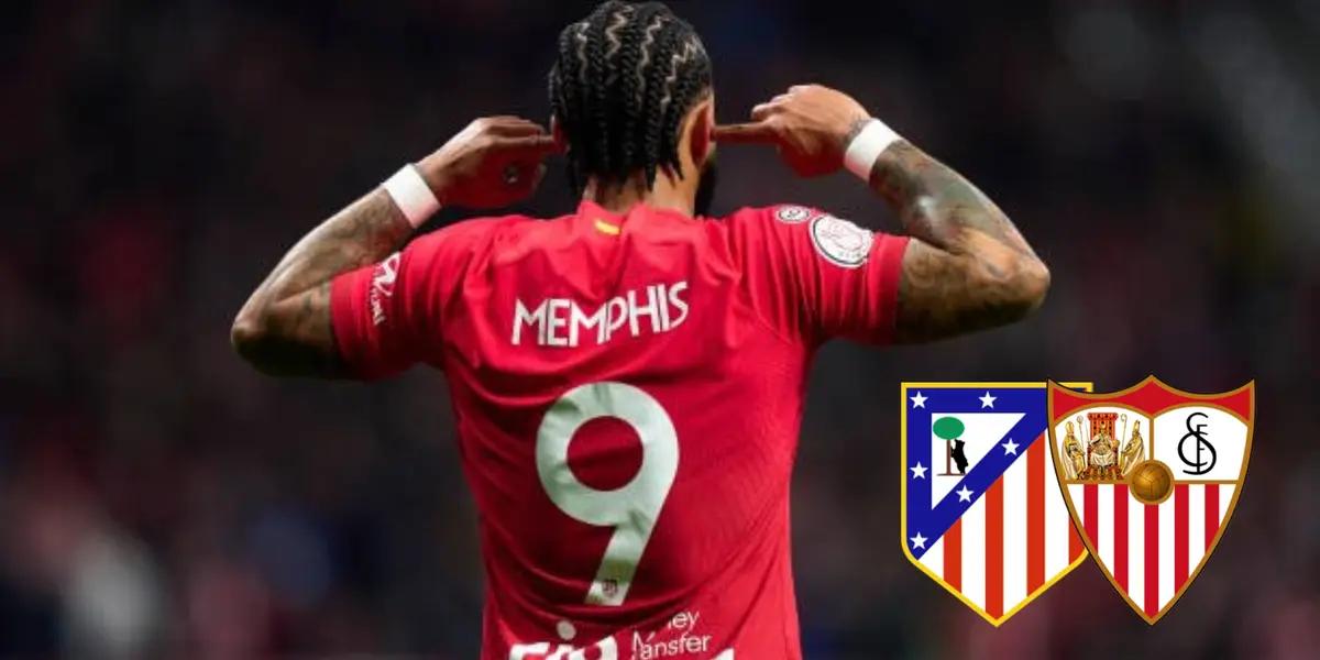 Memphis Depay celebrando el gol de la victoria