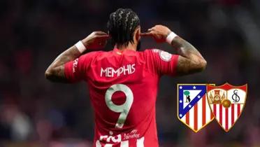 Memphis Depay celebrando el gol de la victoria