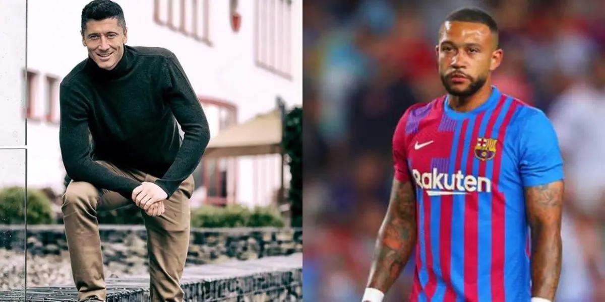 Memphis Depay se sentiría traicionado ya que el Barcelona le dió la dorsal 9 que el usaba a Robert Lewandowski para que el polaco pueda seguir usando su marca RL9.