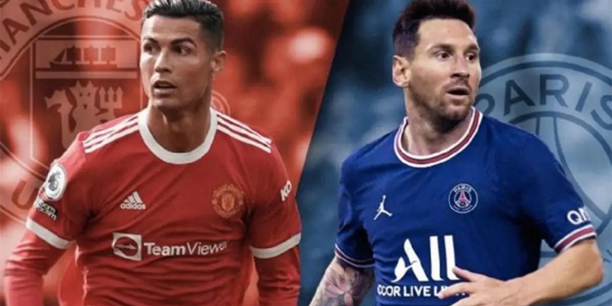 Messi pasa por sus mejores días en el París Saint-Germain, donde es hasta reconocido por sus rivales, Cristiano, en tanto, pasa situaciones inéditas en el United.