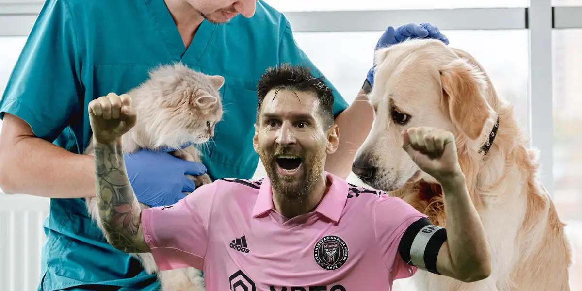 Messi tiene estatua y estadios, el particular homenaje de un veterinario