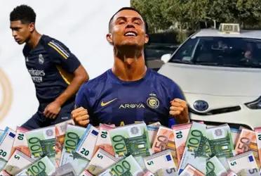 Mientras Bellingham llegó en taxi a entrenar, el carro de 645 mil que compró CR7