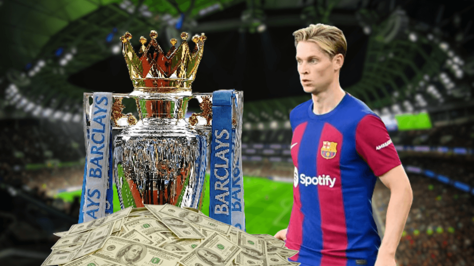 Mientras cobra 16 millones en el Barça, el salario para De Jong en la Premier
