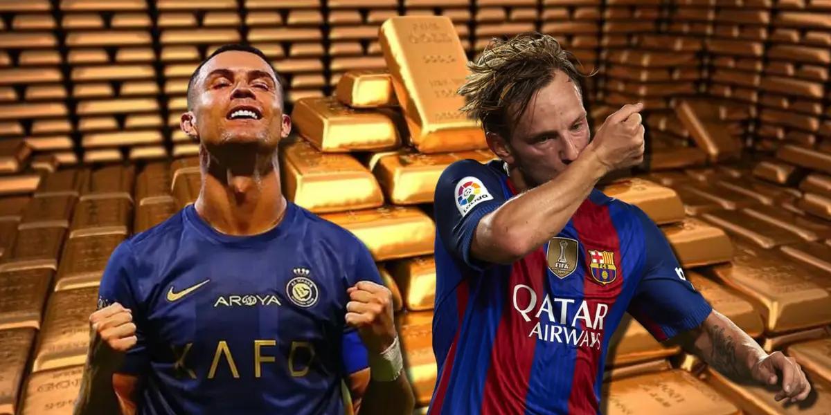 Mientras Cristiano Ronaldo gana 200 millones, el salario para Rakitic en Arabia