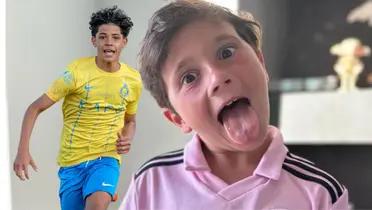 Mientras el hijo de Messi hace bromas, el logro que alcanzó el de CR7 en Arabia