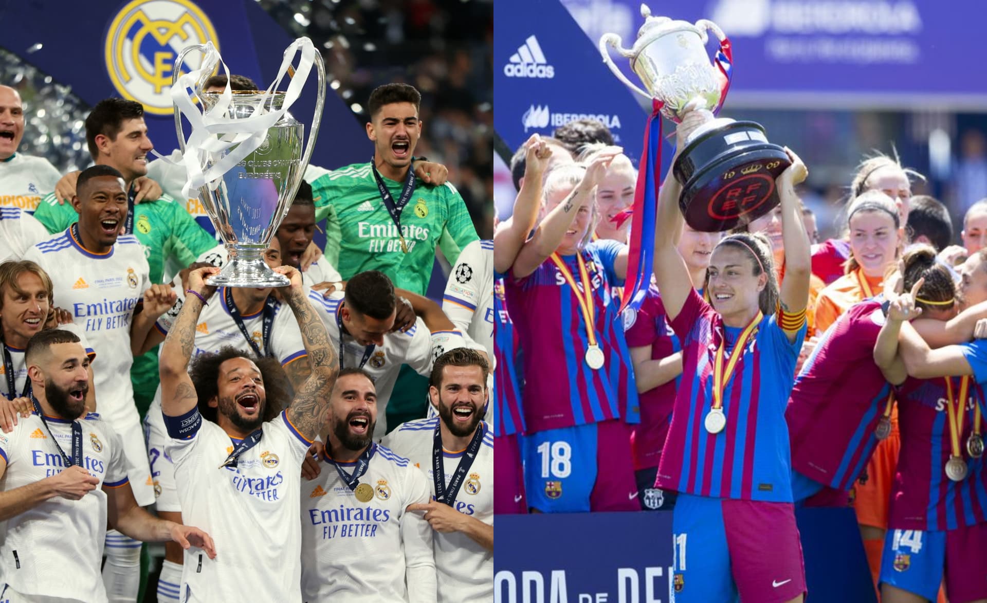 Mientras el Real Madrid celebrá una nueva UEFA Champions League, el Barcelona apenás tiene para festejar a final de este temporada la obtención de la Copa de la Reina por el fútbol femenino.