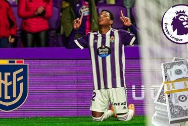 Mientras el Valladolid duda, desde la Premier League hay un interés de parte de un histórico en hacerse de los servicios del ecuatoriano Gonzalo Plata.