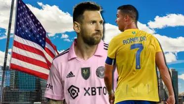 Mientras en Arabia prefieren a Messi, así alborotó CR7 a los hinchas en EE.UU.