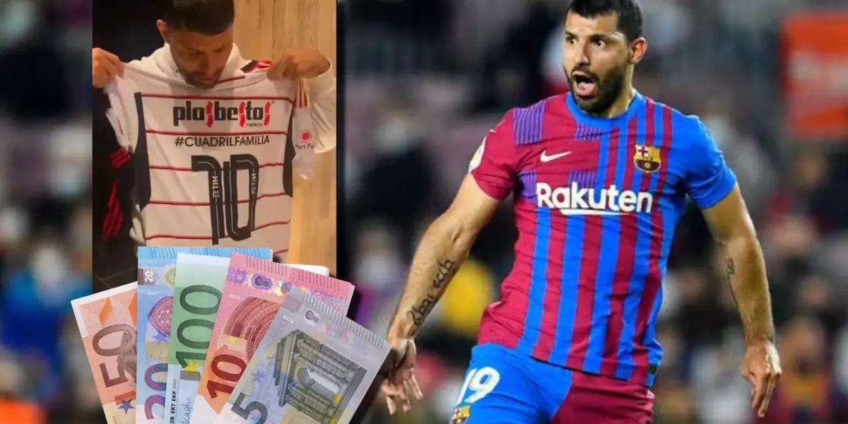 Mientras en Barça ganó 12 millones, el sueldo de Agüero en su nuevo club amateur