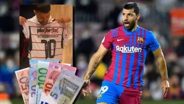 Mientras en Barça ganó 12 millones, el sueldo de Agüero en su nuevo club amateur