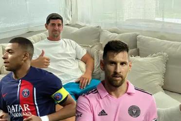 Mientras está lesionado, Courtois rompió el silencio y eligió entre Messi y Mbappé
