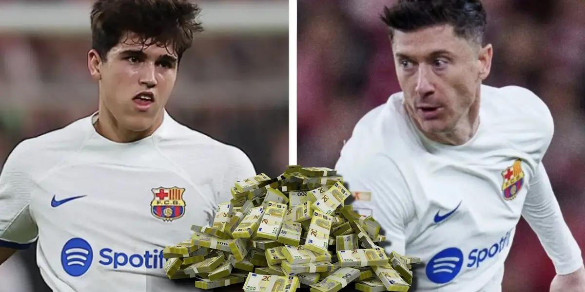 Mientras Lewandowski gana 20 millones, el nuevo mega sueldo para Cubarsí en Barça