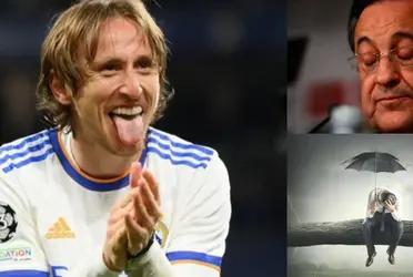 Mientras los merengues se divierten en la cancha, Florentino busca como recuperar su dinero.