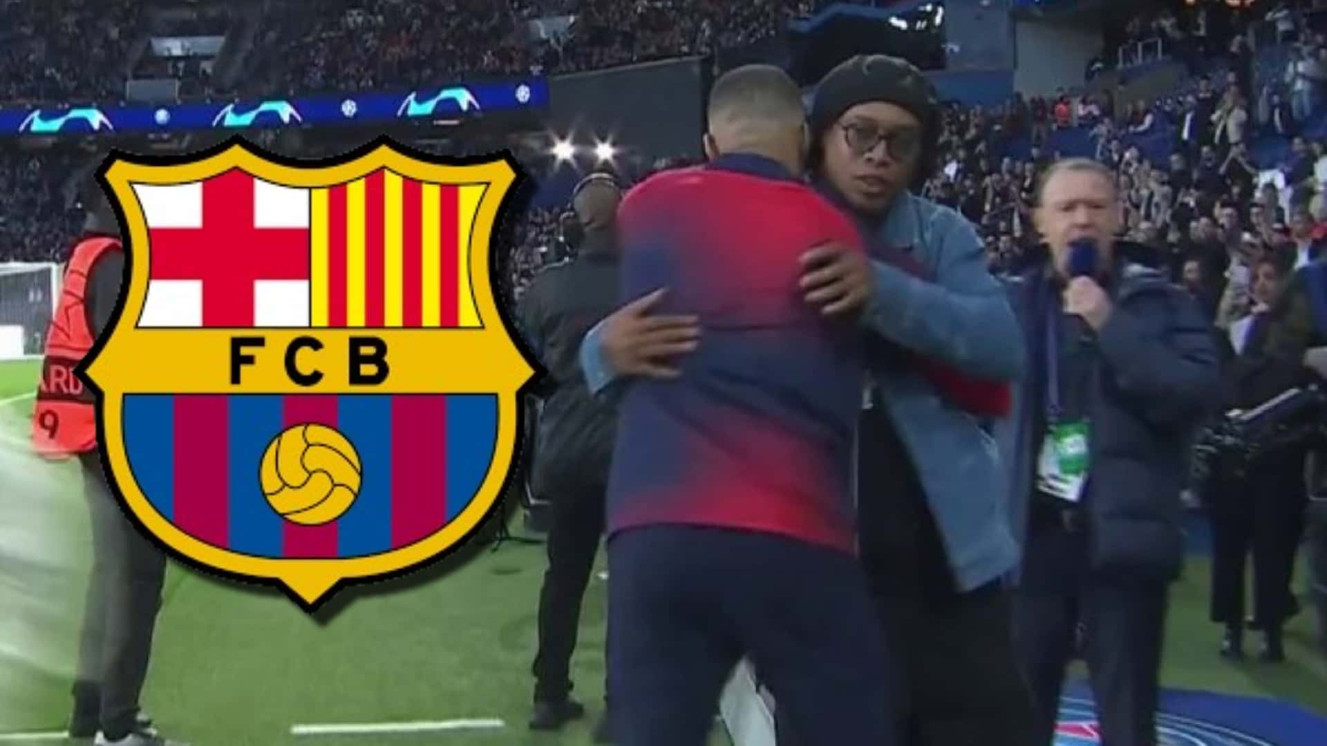 Mientras Ronaldinho se abrazó con Mbappé, el Barça le dejó este mensaje especial