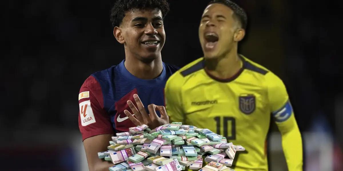 Mientras Yamal costará 1000 millones en Barça, mira lo que cuesta Kendry Páez