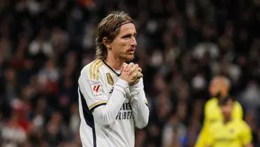 Modric con la camiseta del Real Madrid.